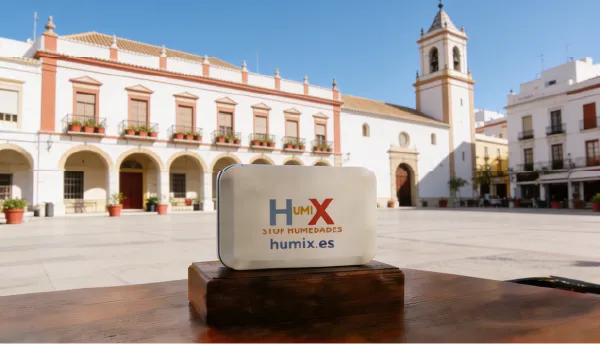 Sistema HUMIX instalado en la pared de una vivienda en León