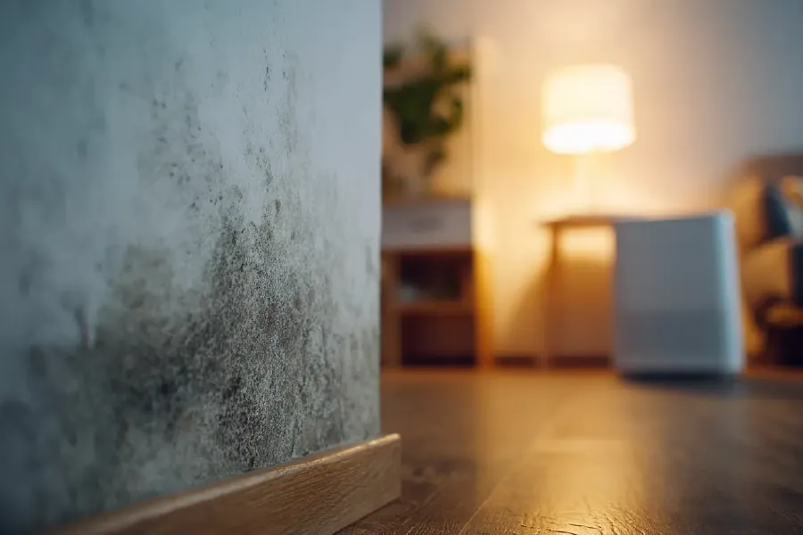 Interior con señales de humedad: diagnóstico y solución HUMIX en León